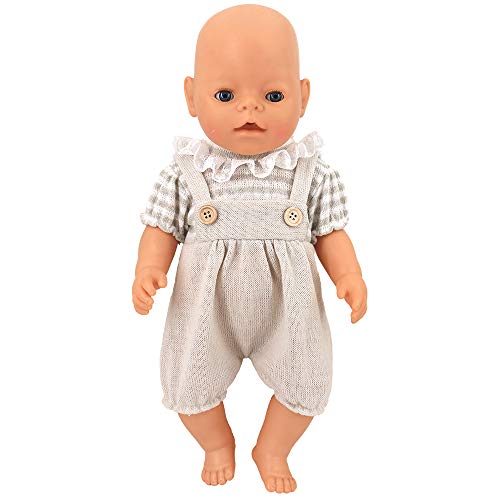 ZWOOS Ropa de Muñecas para New Born Baby Doll, Lindo Atuendo de Algodón para 18 " Muñecas (40-45 cm)