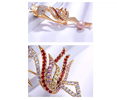 ZWSHOP Flamingo Personality Brooch 3A Zircon Elegante joyería linda de la ropa del Pin, for el regalo decorativo de las muchachas regalo 5.3 × 2.3cm ZWSHOP Flamingo Personality Brooch 3A Zircon Elegante joyería linda de la ropa del Pin, for el regalo decorativo de las muchachas regalo 5.3 × 2.3cm