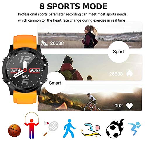 ZWW 2020 Nuevos Relojes Deportivos Durable Bluetooth Outdoor Smart Watch IP68 Rastreador Impermeable Moda Smartwatch Men's Watch,B