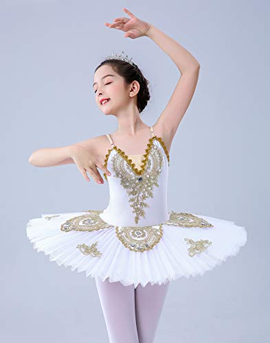 Z&X Vestido profesional de ballet para niña con falda de lago de cisnes, vestido de princesa Z&X Vestido profesional de ballet para niña con falda de lago de cisnes, vestido de princesa