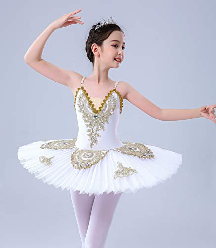 Z&X Vestido profesional de ballet para niña con falda de lago de cisnes, vestido de princesa Z&X Vestido profesional de ballet para niña con falda de lago de cisnes, vestido de princesa