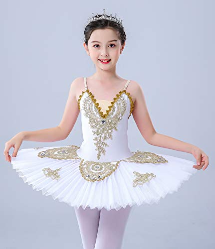 Z&X Vestido profesional de ballet para niña con falda de lago de cisnes, vestido de princesa Z&X Vestido profesional de ballet para niña con falda de lago de cisnes, vestido de princesa