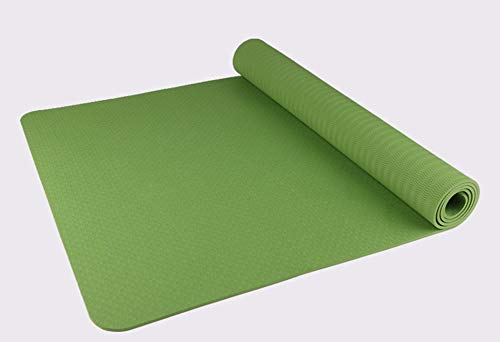 ZXCV Esterilla Yoga Gruesa Monocromo TPE Estera De Yoga Ensanchado Y Alargado Antideslizante Estera De La Aptitud Deportiva (Color : Green)