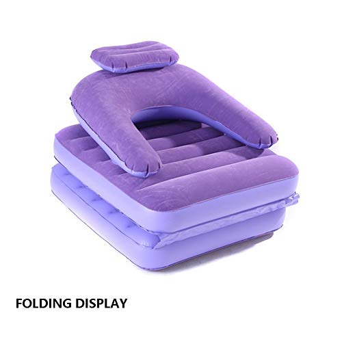 ZXCY Multifuncional Inflable Ocioso Cama Flocado Lazy Sofá con Bomba De Pie para Camping Apartamento Uso En El Hogar Ver TV Sofá Silla para Camping Playa Senderismo