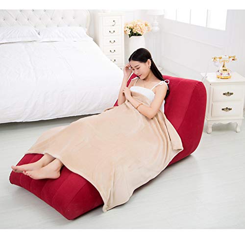 ZXCY Ocio inflable cama de salón flocado sofá perezoso con bomba de pie para acampar, apartamento, uso en el hogar, ver TV, sofá individual Fo Rcamping playa, senderismo, rojo ZXCY Ocio inflable cama de salón flocado sofá perezoso con bomba de pie para acampar, apartamento, uso en el hogar, ver TV, sofá individual Fo Rcamping playa, senderismo, rojo