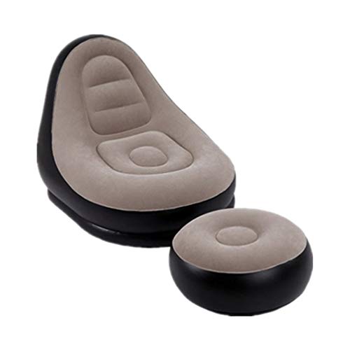 ZXCY Ocio Pequeño Inflable Salón Flocado Sofá Perezoso con El Pie Heces Y Bomba De Pie para Camping Apartamento Uso En El Hogar Ver TV Sofá ZXCY Ocio Pequeño Inflable Salón Flocado Sofá Perezoso con El Pie Heces Y Bomba De Pie para Camping Apartamento Uso En El Hogar Ver TV Sofá