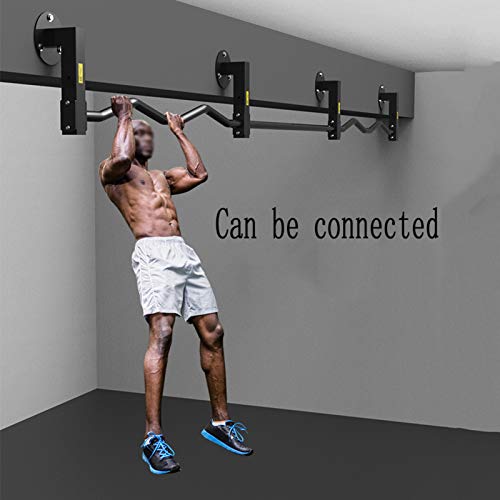 ZXMEI Siamés Alargado Barra Horizontal Pull-up Ajustable Metal Resistente para Hogar Gimnasio Capacidad hasta 300 kg