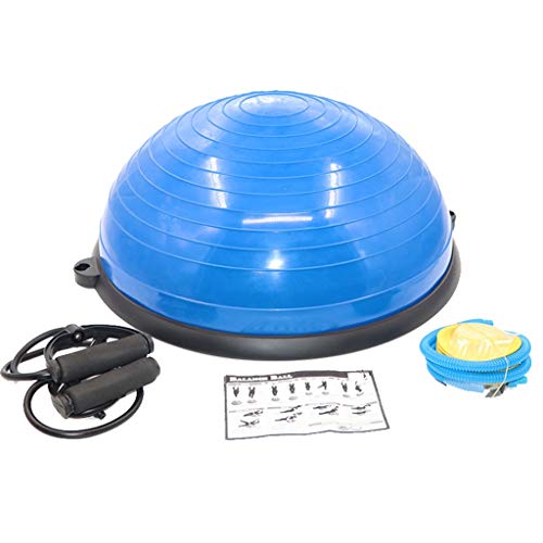 ZXQZ Elásticos de Fitness Pelota de Entrenamiento con Bandas de Resistencia Y Equipo de Yoga con Bomba de Pie, Pelota de Equilibrio para Gimnasio En Casa, 58 Cm Bandas elásticas