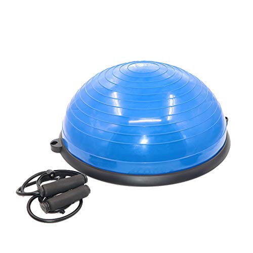 ZXQZ Elásticos de Fitness Pelota de Entrenamiento con Bandas de Resistencia Y Equipo de Yoga con Bomba de Pie, Pelota de Equilibrio para Gimnasio En Casa, 58 Cm Bandas elásticas