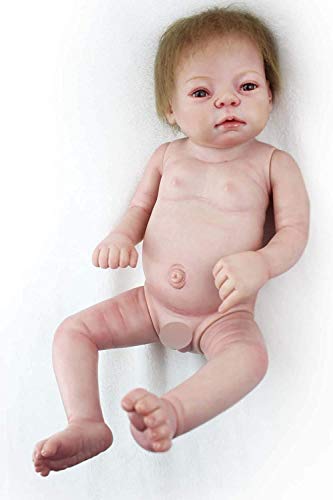 ZXYMUU Baby Doll Reborn Realmente Vive, muñecas de 20 Pulgadas se hicieron Durante Todo el Cuerpo de Silicona de Vinilo,Jerez Dulce del bebé.
