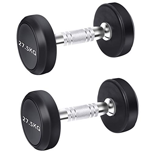 ZYCSKTL Mancuernas Los Hombres del Hogar Y De Aptitud De Las Mujeres De Hierro Fundido Pesas, Equipo De La Aptitud De Goma Dumb Traje, Gimnasio De Deportes Pesas (Color : Black, Size : 27.5kg) ZYCSKTL Mancuernas Los Hombres del Hogar Y De Aptitud De Las Mujeres De Hierro Fundido Pesas, Equipo De La Aptitud De Goma Dumb Traje, Gimnasio De Deportes Pesas (Color : Black, Size : 27.5kg)