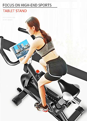 ZYCWBW Bicicleta Estática De Spinning Profesional Ajustable Resistencia Bicicleta Fitness De Gimnasio Ejercicio con Volante De Inercia, Sillín Ajustable, Máx.250Kg