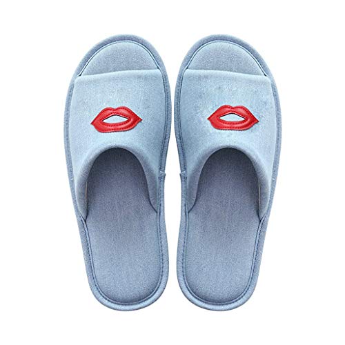 ZYING Zore Primavera otoño hogar Mujeres algodón Dibujos Animados Animal Damas Zapatos Planos Dormitorio Antideslizante Parejas Diapositivas Hembra (Color : Light Blue 38-39) ZYING Zore Primavera otoño hogar Mujeres algodón Dibujos Animados Animal Damas Zapatos Planos Dormitorio Antideslizante Parejas Diapositivas Hembra (Color : Light Blue 38-39)