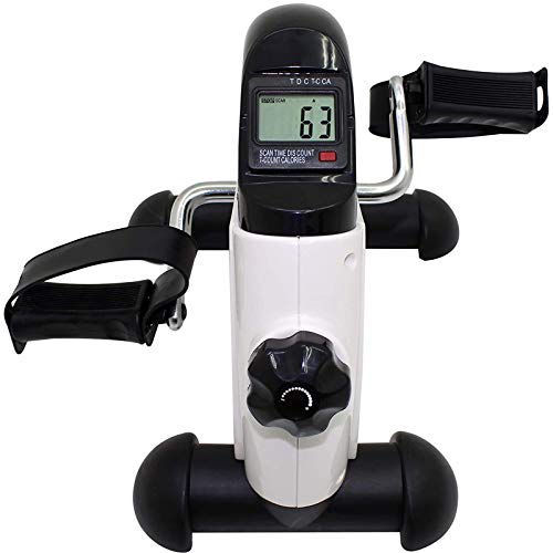 ZYQDRZ Ejercitador De Brazos Y Piernas, Bicicleta De Pedales De Entrenamiento Ajustable, Ejercicio En Casa, RehabilitacióN De Fitness AeróBico, con Monitor