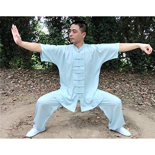 ZYQDRZ Ropa De Artes Marciales, Ropa De Tai Chi De Algodón Y Lino, Ropa De Tai Chi, Trajes/Incluidos Ropa Y Pantalones,B,M