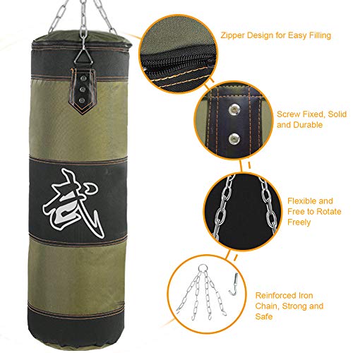 Zyyini Saco de Boxeo de Boxeo, Saco de Boxeo Muay Thai Bolsa de Boxeo Boxeo de Entrenamiento de Entrenamiento de Entrenamiento de Entrenamiento de Entrenamiento de Entrenamiento - Sin rel(2# 1.2M)