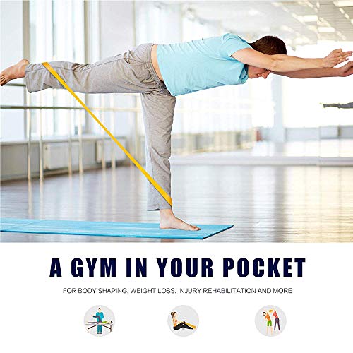 ZZCCFF Fitness Equipment Yoga Resistance Bands,Latex Belt Pull Strap/Training Strap Pilates,Health Elastic Sport -_4-8_pounds