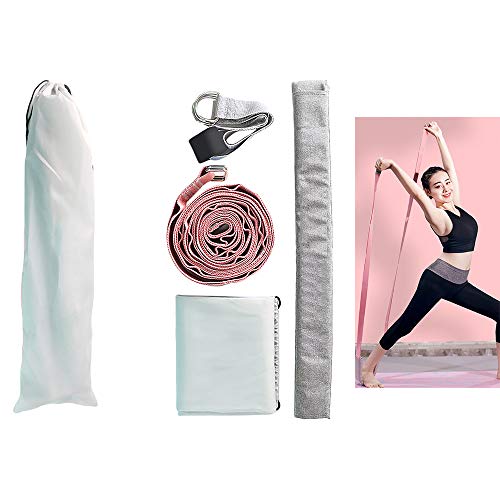 ZZKJNIU Entrenadora De Yoga - Tenedor Casero para La Mujer, Equipo De Piernas Prensadas, Yoga para Principiantes, Equipo Auxiliar De Flexibilidad De Baile, 350 Cm De Largo,Red