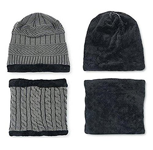 ZZLAY Kids Winter Thick Beanie Hat Bufanda Conjunto Slouchy Warm Snow Knit Skull Cap