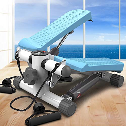 ZZPP Mini hacia Arriba-Down Stepper Aeróbic Fitness Stepper con Cuerdas De Resistencia Adelgazar Máquina,Stepper Twister Azul 42x30x20cm(17x12x8inch)