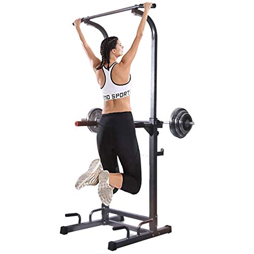 ZZZTWO Fitness Squat Barbell Rack, Dominadas y Jaula Sentadillas Entrenamiento, Multifuncional Soporte Ajustable Peso Máximo de 260kg HJHY