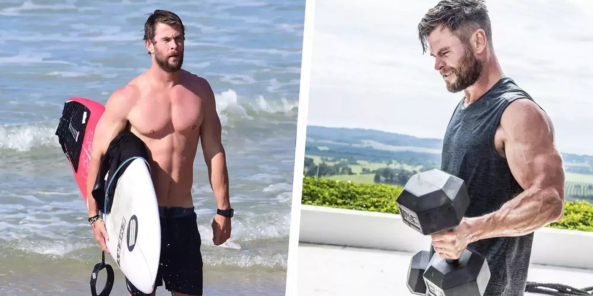 chris hemsworth arm pump