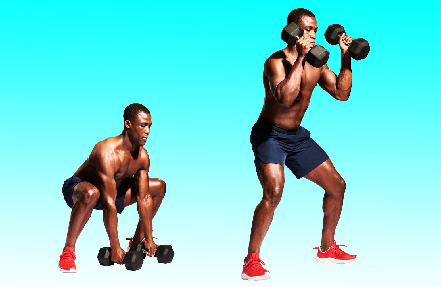 Poner a prueba la musculatura y el temple con este remate de mancuernas