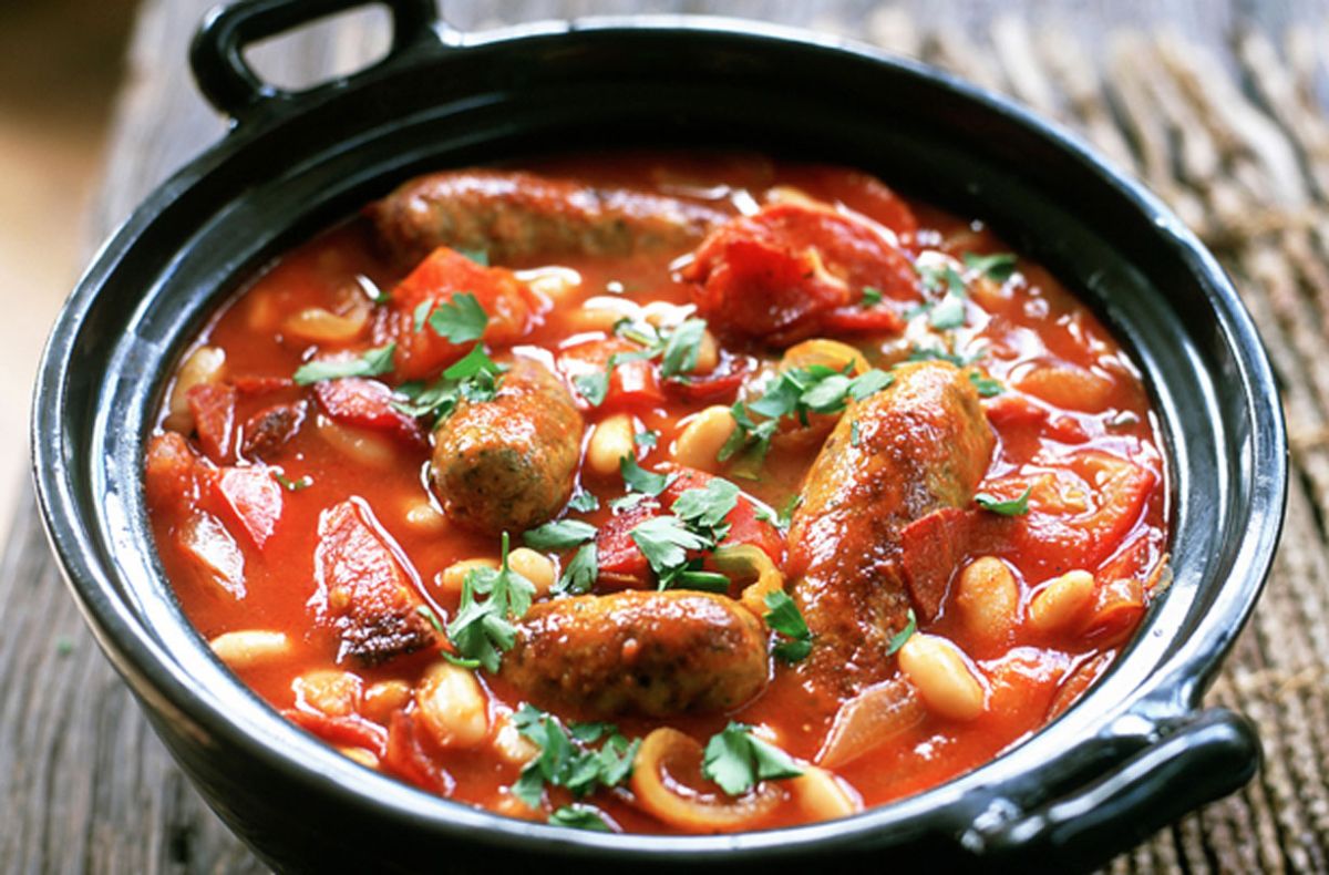 Receta de salchichas a la cazuela