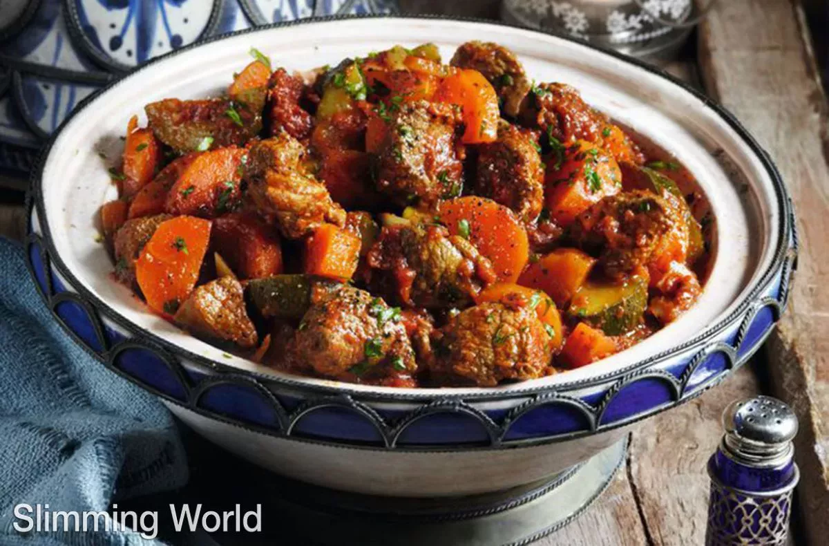 Receta de tagine de cordero de Slimming World