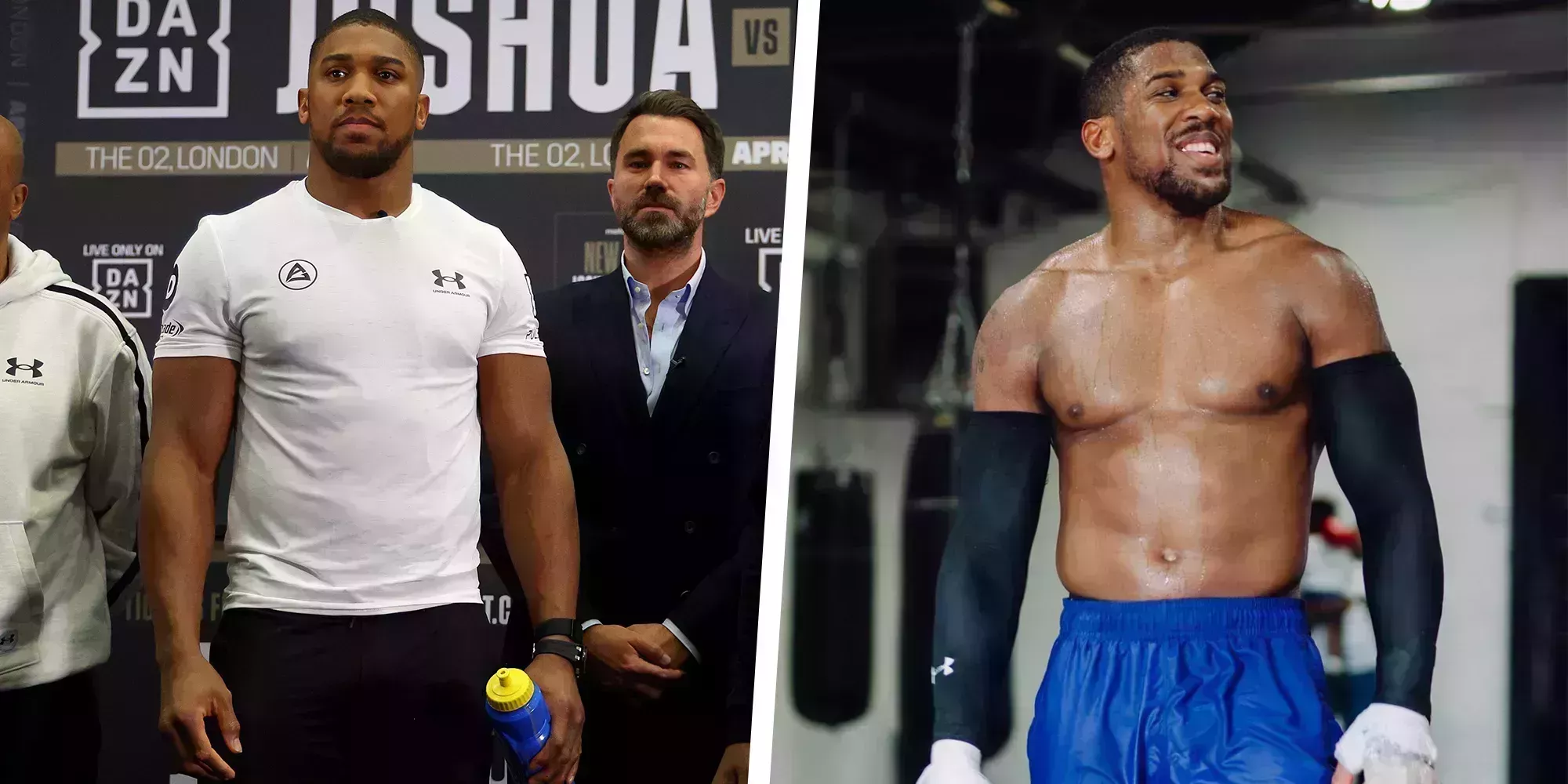 anthony joshua reveals less muscular physique ahead of comeback bout against jermaine franklin