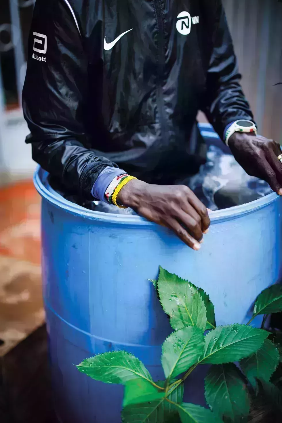 kipchoge in an ice bath