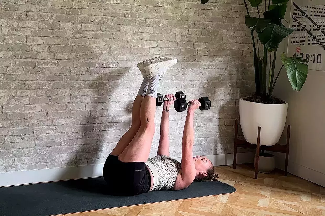 free weight exercises, chest press to skull crusher with leg lower free weight exercises, chest press to skull crusher with leg lower
