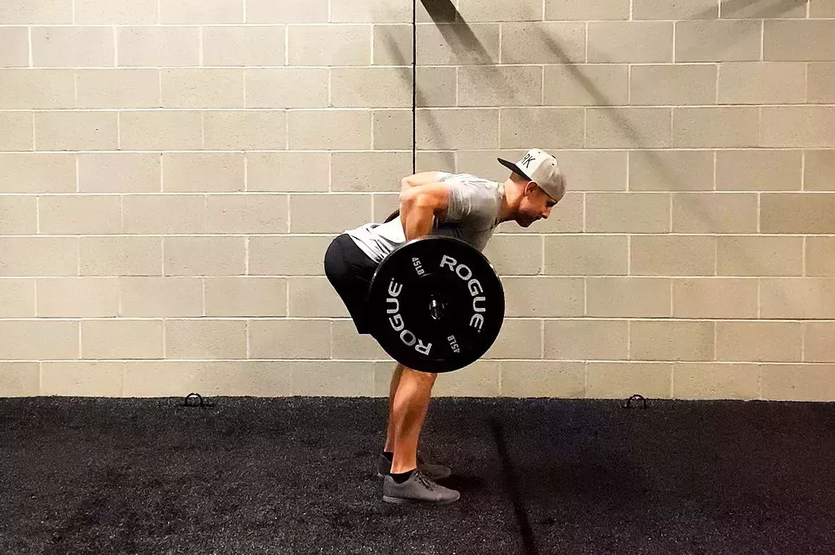 Barbell workout, bent-over row barbell workout, bentover row