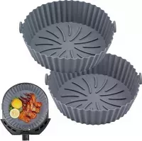 2Pcs Air Fryer Silicone Pot Reusable - Available at Amazon