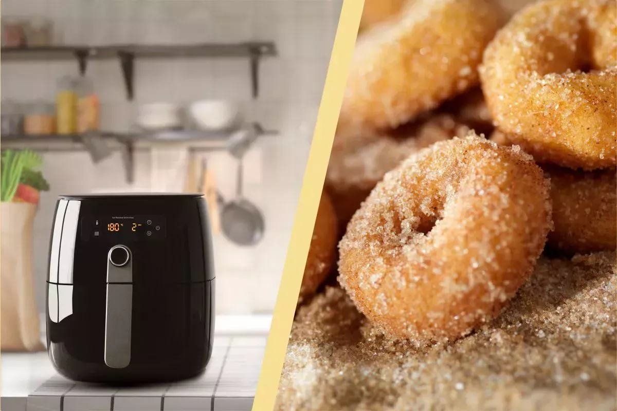 3 ingredientes y 8 minutos para hacer donuts de canela en tu freidora de aire, ¡y cuestan menos de 2€!