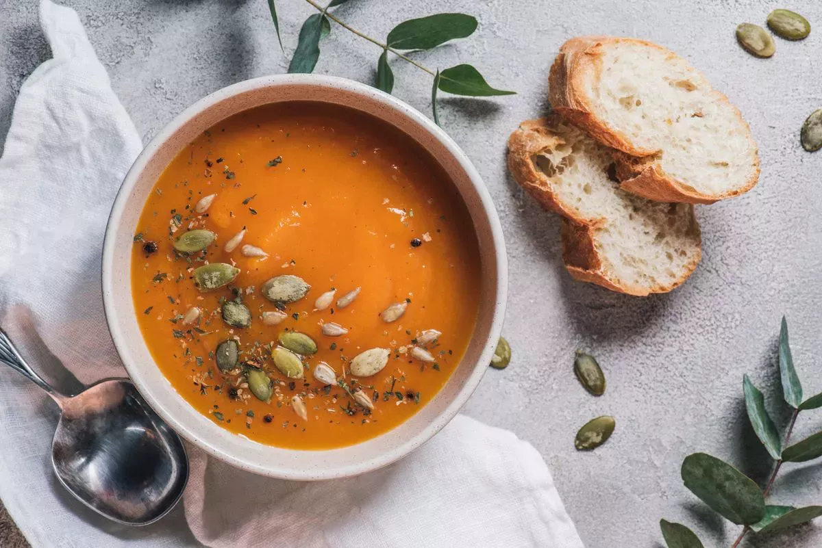 Receta fácil de sopa de calabaza