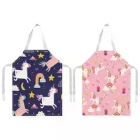 kuou 2 Pcs Kids Cooking Aprons, Adjustable Child Chef Aprons - View at Amazon