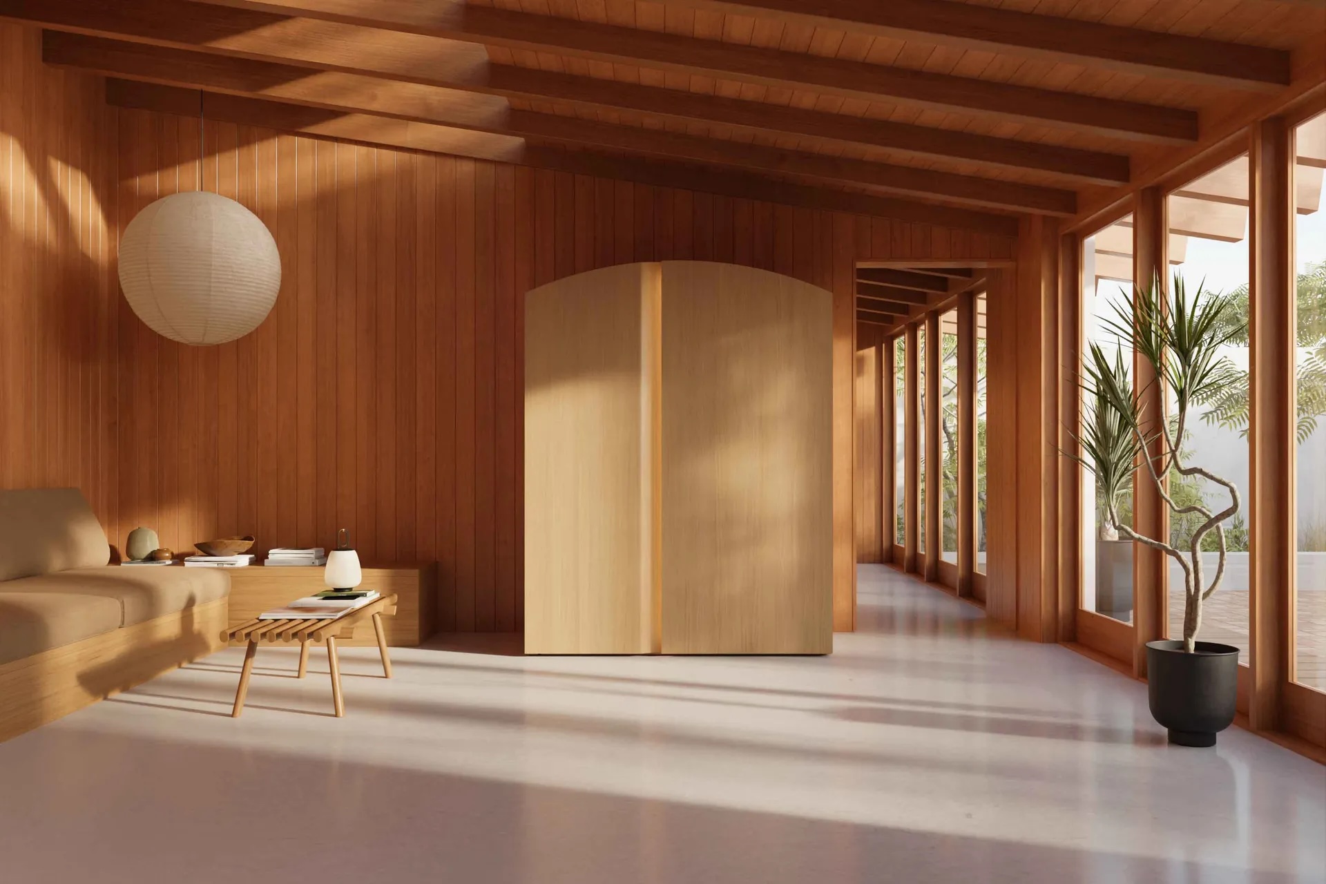 
		Nueva sauna de alta gama para uso doméstico que utiliza la luz y el sonido para llevarle más allá del sudor
