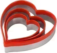 Tala 10A00990 3 Heart Cookie Cutters Red - View at Amazon Tala 10A00990 3 Heart Cookie Cutters Red - View at Amazon