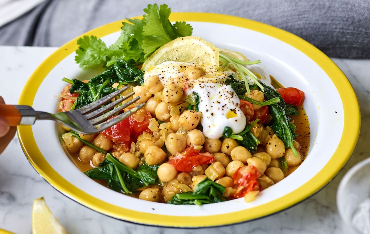 Receta vegana de garbanzos al curry de Joe Wicks