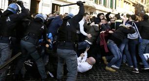 La violencia ultra invade las calles de Roma